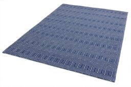 The Rug Shop UK Blue Handmade Modern Easy to clean Geometric Area Rug - Size: 200 cm x 300 cm - thumbnail 3