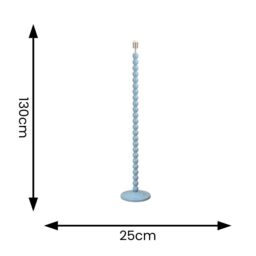 ValueLights Bobbins Powder Blue Freestanding Floor Lamp Base Light in Pale Blue - thumbnail 6