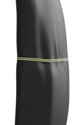 Living and Home 72cmW x 210cmH，Waterproof Cantilever Parasol Cover with Zipper and Rod in Black - Size: 72 cmW x 210 cmH - thumbnail 6