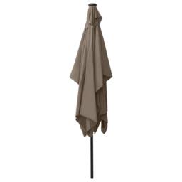 Berkfield Home Parasol with LEDs & Steel Pole Taupe 2x3 m - thumbnail 6
