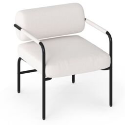 Gymax Velvet Upholstered Accent Chair Metal Frame Leisure Chair-White in White