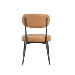 Lemon Pavilion Furniture Smith Dining Chair (Pack of 2) - PU/Metal - L50 x W48 x H79 cm in Black - Size: 2 Pack - thumbnail 3
