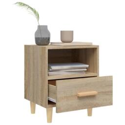 Berkfield Home Bedside Cabinet Sonoma Oak 40x35x47 cm in Light Oak - Size: 40 x 35 x 47 cm - thumbnail 3