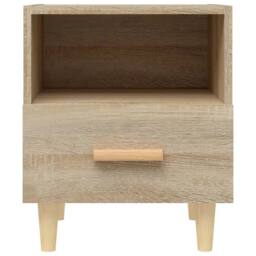 Berkfield Home Bedside Cabinet Sonoma Oak 40x35x47 cm in Light Oak - Size: 40 x 35 x 47 cm - thumbnail 4