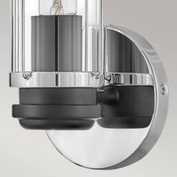Netlighting Masthead 1 Light Outdoor Wall Light Polished Chrome & Black IP44 in Silver - thumbnail 3