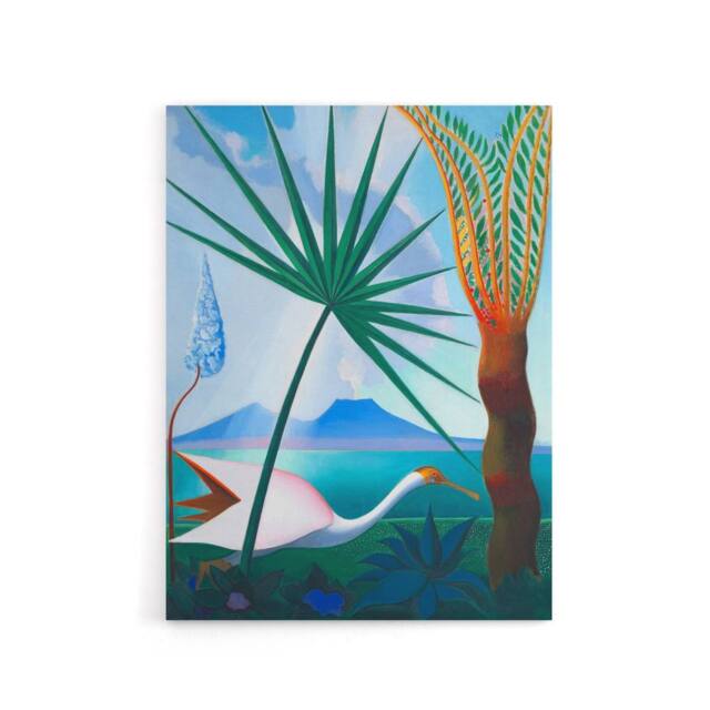 "Artery8 Joseph Stella Neapolitan Song Bay of Naples Canvas Wall Art Print - Size: W12"" x H16""" - image 1