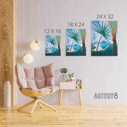 "Artery8 Joseph Stella Neapolitan Song Bay of Naples Canvas Wall Art Print - Size: W12"" x H16""" - thumbnail 4
