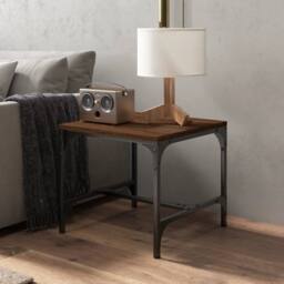 Berkfield Home Side Tables 2 pcs Brown Oak 40x40x35 cm Engineered Wood - Size: 40 x 40 x 35 cm - thumbnail 4