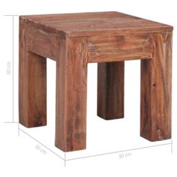 Berkfield Home Coffee Table 30x30x30 cm Solid Reclaimed Wood in Brown - Size: 30 x 30 x 30 cm - thumbnail 5
