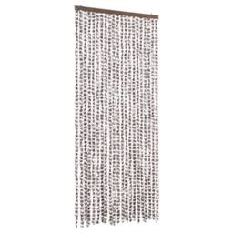 Berkfield Home Insect Curtain Taupe & White 90x220 cm Chenille - thumbnail 3