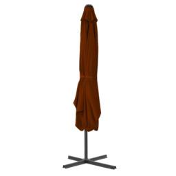 Berkfield Home Outdoor Parasol with Steel Pole Terracotta 250x250x230 cm - Size: 250 x 250 x 230 cm - thumbnail 1