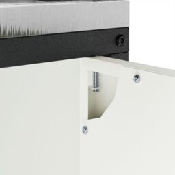 Berkfield Home Kitchen Storage Cabinet with Shelf with Storage with Door White Steel - thumbnail 9