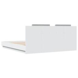 Berkfield Home Durable Bed Frame with LED without Mattress White 180x200 cm Supe - Size: Super King - thumbnail 8