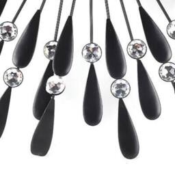 Kelvenix 60cm Diamond Jeweled Wall Clock Stylish Diamond Sunflower in Black - thumbnail 2