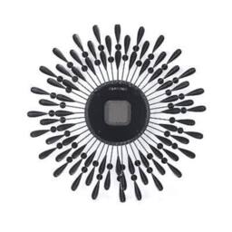 Kelvenix 60cm Diamond Jeweled Wall Clock Stylish Diamond Sunflower in Black - thumbnail 1