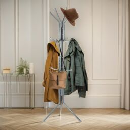 Pirlo Plush Metal Coat Stand With 12 Hooks Grey - thumbnail 4