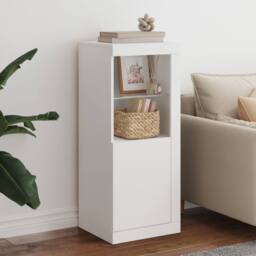 Berkfield Home Sideboard with LED Lights White 41x37x100 cm - Size: 41 x 37 x 100 cm - thumbnail 2