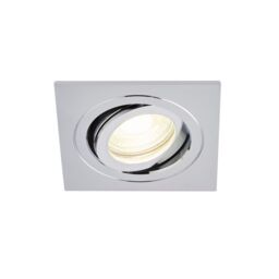 Netlighting Cali Square Tiltable Recessed Downlight Chrome IP65 in Grey - thumbnail 4