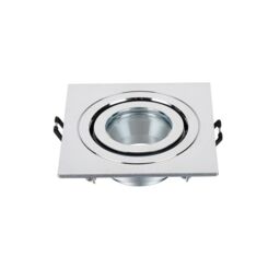 Netlighting Cali Square Tiltable Recessed Downlight Chrome IP65 in Grey - thumbnail 2