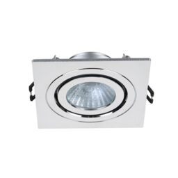 Netlighting Cali Square Tiltable Recessed Downlight Chrome IP65 in Grey - thumbnail 1
