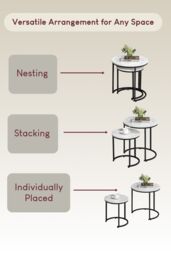 Home Discount Vida Designs Brooklyn Nest of 2 Round Tables Living Room Furniture in Cool White - thumbnail 4