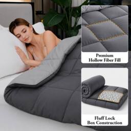 Grace Premium Duvet 10.5 Tog Ultrasoft All Season Comfort in Grey - Size: Single - thumbnail 7