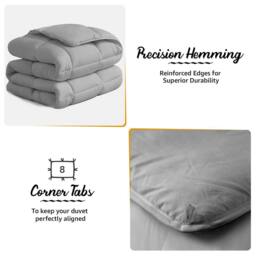 Grace Premium Duvet 10.5 Tog Ultrasoft All Season Comfort in Grey - Size: Single - thumbnail 4