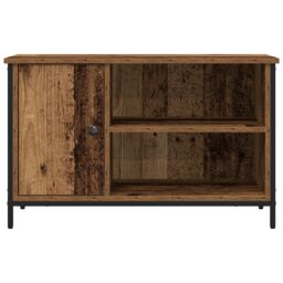 Berkfield Home TV Cabinet Old Wood 80x40x50 cm Engineered Wood & Steel in Brown - Size: 80 x 40 x 50 cm - thumbnail 6