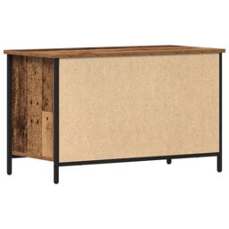 Berkfield Home TV Cabinet Old Wood 80x40x50 cm Engineered Wood & Steel in Brown - Size: 80 x 40 x 50 cm - thumbnail 8