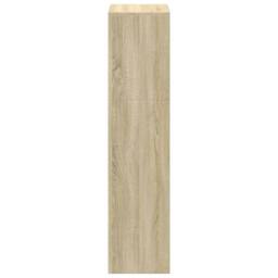 Berkfield Home Room Divider Bookcase 3-Tier Sonoma Oak 123x29x123 cm Engineered Wood in Light Tan - Size: 123 x 29 x 123 cm - thumbnail 6