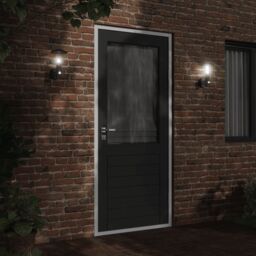 Berkfield Home Outdoor Wall Light with Sensor Black Stainless Steel - thumbnail 3