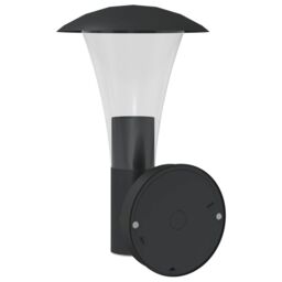 Berkfield Home Outdoor Wall Light with Sensor Black Stainless Steel - thumbnail 6