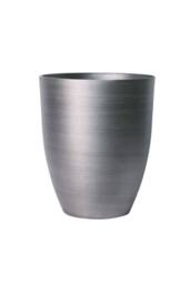 KDMD Brushed Steel Metallic Look Plastic Planter 34.5cm in Silver - thumbnail 2
