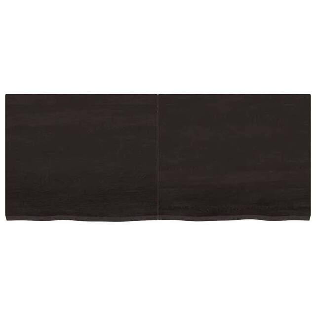 Berkfield Home Wall Shelf Dark Grey 120x50x(2-4) cm Treated Solid Wood Oak - image 1