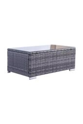 Outdoor Living Dunham Grey 4 Seat Rattan Sofa Set with Coffee Table - thumbnail 6