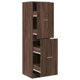 Berkfield Home Apothecary Cabinet¬†Brown Oak 40x41x144.5 cm Engineered Wood in Brown - thumbnail 1