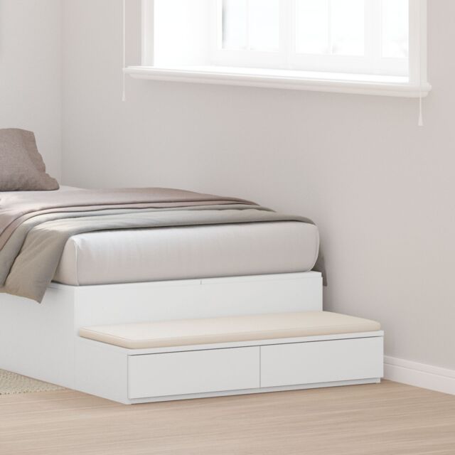 Berkfield Home Bed Drawers in White - 100x36.5x16.5 cm, Made of Engineered Wood - Size: 100x36.5x16.5 cm - image 1