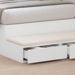 Berkfield Home Bed Drawers in White - 100x36.5x16.5 cm, Made of Engineered Wood - Size: 100x36.5x16.5 cm - thumbnail 4