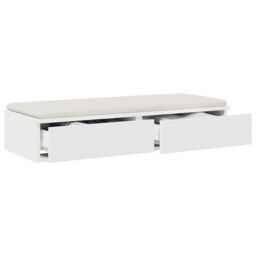 Berkfield Home Bed Drawers in White - 100x36.5x16.5 cm, Made of Engineered Wood - Size: 100x36.5x16.5 cm - thumbnail 3