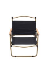 Living and Home Portable Folding Camping Chair with Armrests in Black - thumbnail 4