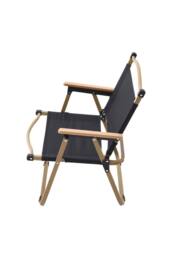 Living and Home Portable Folding Camping Chair with Armrests in Black - thumbnail 6