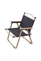 Living and Home Portable Folding Camping Chair with Armrests in Black - thumbnail 5