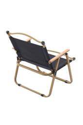 Living and Home Portable Folding Camping Chair with Armrests in Black - thumbnail 7