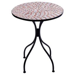 Wyld and Coco Black Metal Bistro Set for Two Foldable Chairs Black and Gold Mosaic - thumbnail 5