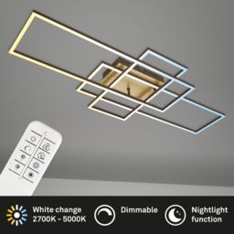 BRILONER Gold Brown 2x19W 1x13W CCT LED Wall & Ceiling Light - thumbnail 3