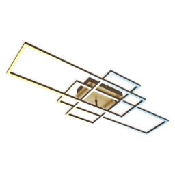 BRILONER Gold Brown 2x19W 1x13W CCT LED Wall & Ceiling Light