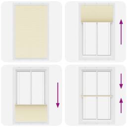 Berkfield Home Pleated Blind Cream 120x200 cm Fabric Width 119.4 cm Polyester - thumbnail 5