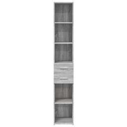 Berkfield Home Highboard Grey Sonoma 30x42.5x185 cm Engineered Wood - thumbnail 4