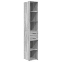 Berkfield Home Highboard Grey Sonoma 30x42.5x185 cm Engineered Wood - thumbnail 3