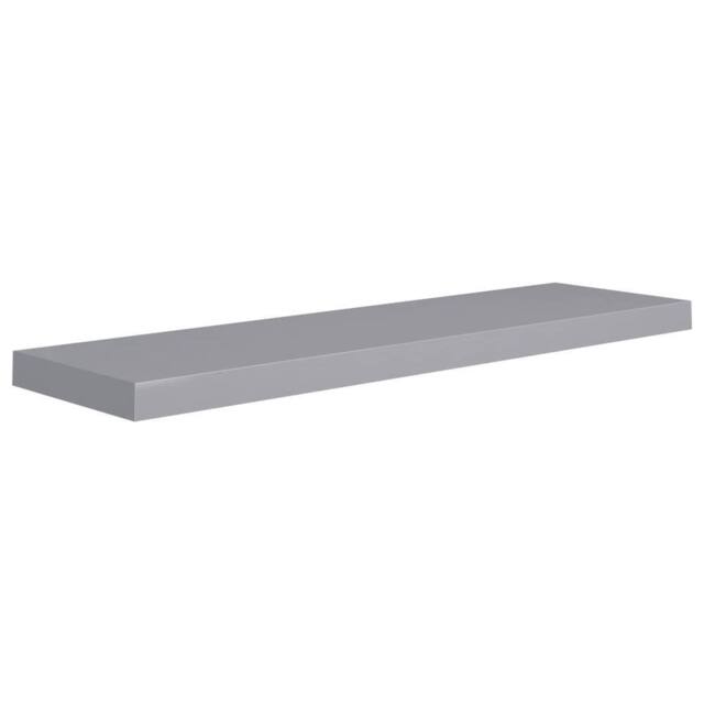 Berkfield Home Durable Floating Wall Shelves 2 pcs Grey 90x23.5x3.8 cm MDF - image 1